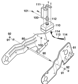 Part Location Diagram of 578093583 Briggs and Stratton Gas tank bracket
